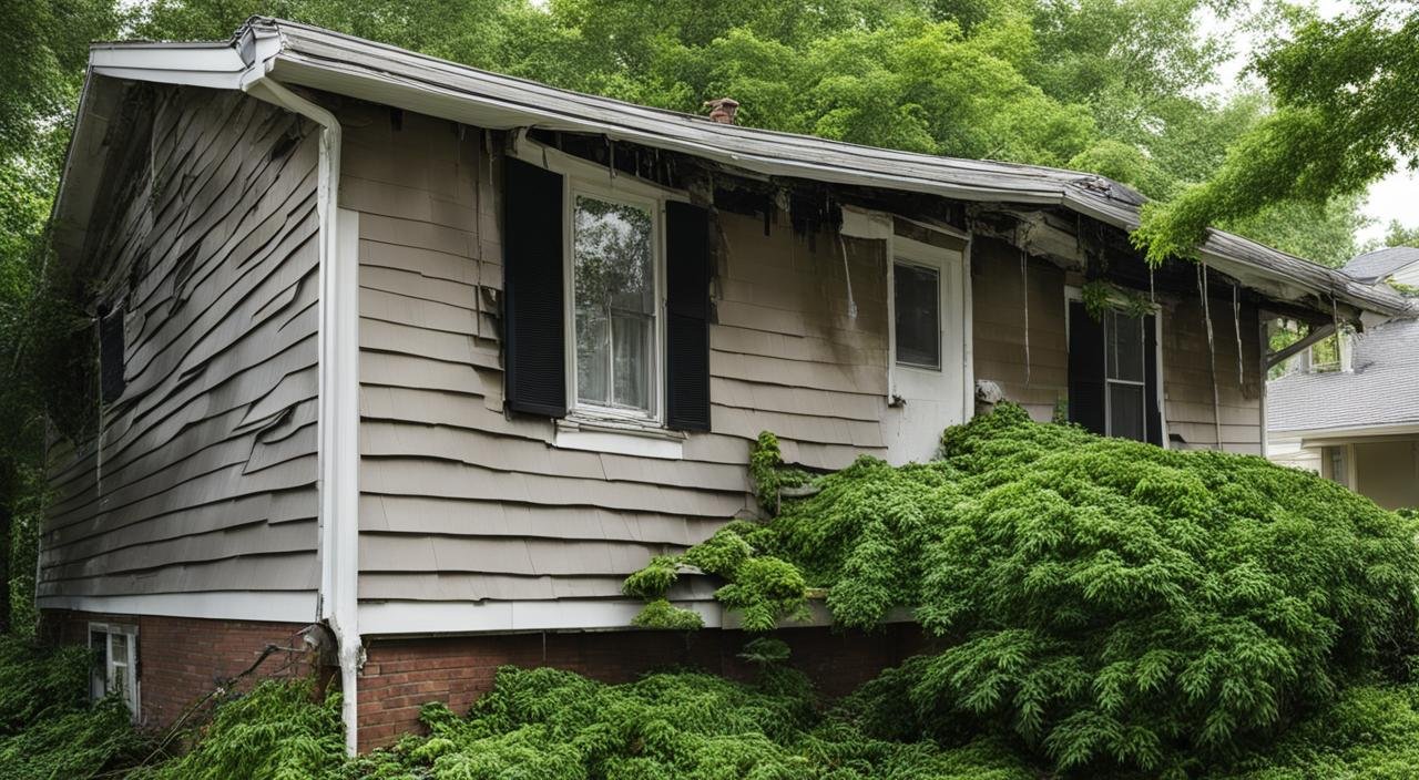 damage caused by uncleared gutters