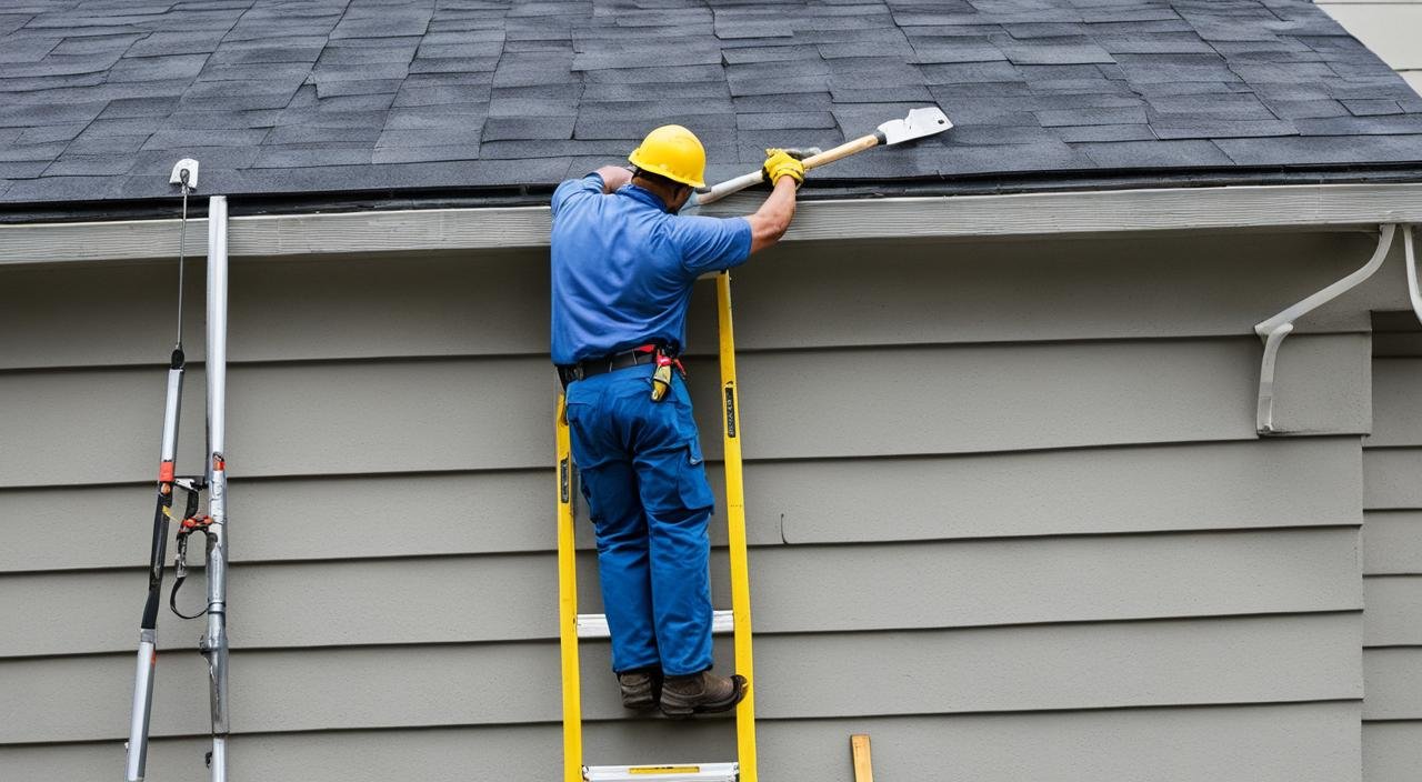 how to get on a roof with gutters